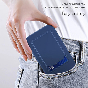 Мек силиконов калъф за Samsung Galaxy S23 Ultra S22 S21 S20 FE S10 Plus A50 A30 A20 A34 A54 A53 5G Holde Wallet Card Phone Cover
