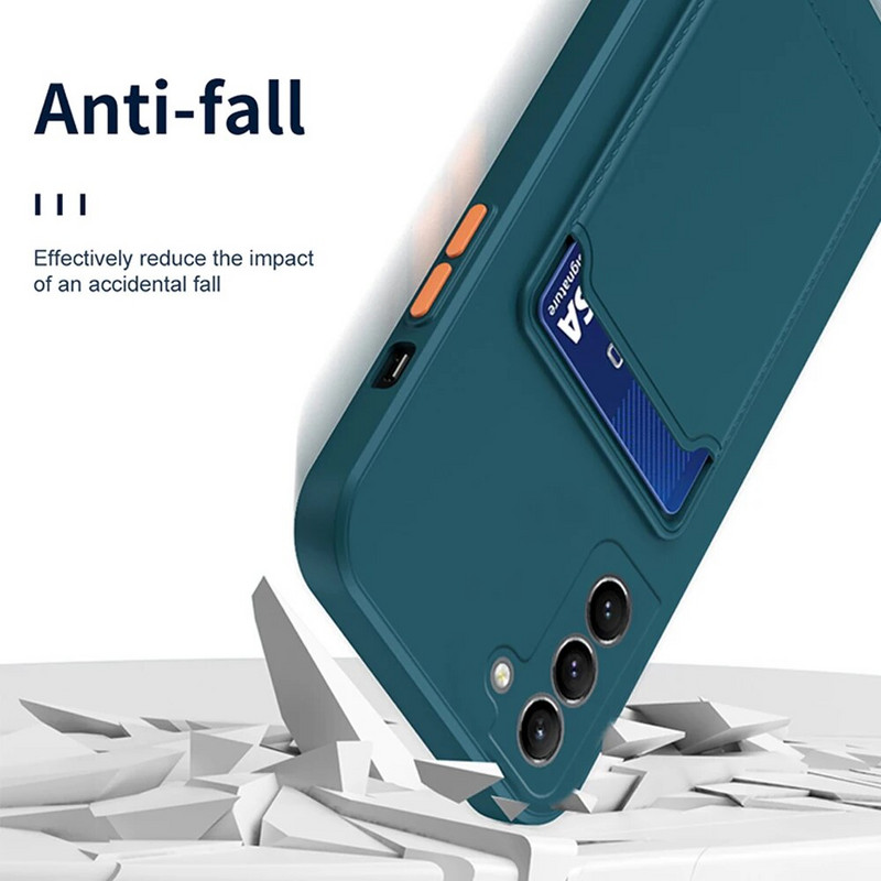 Θήκη μαλακής σιλικόνης για Samsung Galaxy S23 Ultra S22 S21 S20 FE S10 Plus A50 A30 A20 A34 A54 A53 Κάλυμμα κάρτας πορτοφολιού 5G