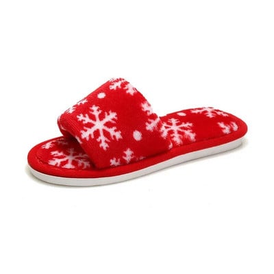 Jõulusussid naistele armsad lumehelbed jõulupuu sussid siseruumides majakingad Palus puuvillased liugused paksu tallaga jalatsid