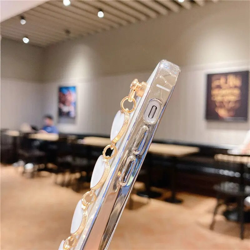 Калъф за гривна със сърце за Samsung A11 A12 A13 A14 A30 A20S За Samsung A03 A04 A04S A03S A10S A21S Луксозен силиконов капак