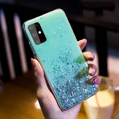 Luksusa Glitter Star korpuss Samsung Galaxy A01 A02 A20E A21S A10 A12 A21 A31 M31 A40 A41 A51 A52 A70 A71 A82 5G silikona vāciņš