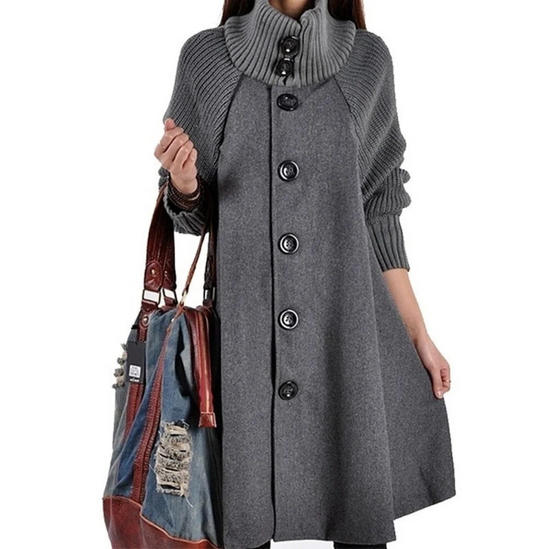 ZOGAA Γυναικείο πουλόβερ καμπαρντίνα