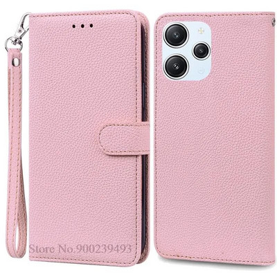 Xiaomi Redmi 12 Case Silicon Leather Wallet Flip Case jaoks Redmi 12 4G Cover Protector Telefoniümbrisele Redmi 12 5G Coque Funda jaoks