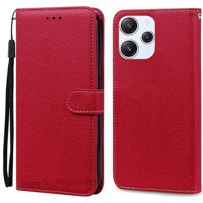 Xiaomi Redmi 12 Case Silicon Leather Wallet Flip Case jaoks Redmi 12 4G Cover Protector Telefoniümbrisele Redmi 12 5G Coque Funda jaoks