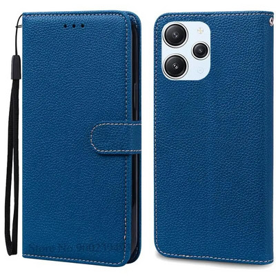 Xiaomi Redmi 12 Case Silicon Leather Wallet Flip Case jaoks Redmi 12 4G Cover Protector Telefoniümbrisele Redmi 12 5G Coque Funda jaoks