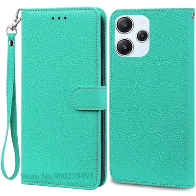 Xiaomi Redmi 12 Case Silicon Leather Wallet Flip Case jaoks Redmi 12 4G Cover Protector Telefoniümbrisele Redmi 12 5G Coque Funda jaoks