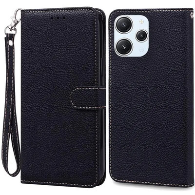 Xiaomi Redmi 12 Case Silicon Leather Wallet Flip Case jaoks Redmi 12 4G Cover Protector Telefoniümbrisele Redmi 12 5G Coque Funda jaoks