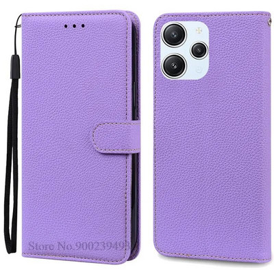Xiaomi Redmi 12 Case Silicon Leather Wallet Flip Case jaoks Redmi 12 4G Cover Protector Telefoniümbrisele Redmi 12 5G Coque Funda jaoks