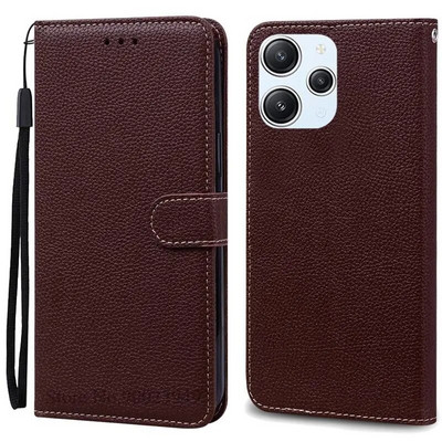 Xiaomi Redmi 12 Case Silicon Leather Wallet Flip Case jaoks Redmi 12 4G Cover Protector Telefoniümbrisele Redmi 12 5G Coque Funda jaoks