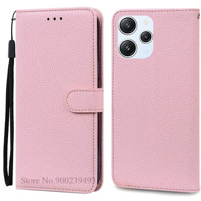 Xiaomi Redmi 12 Case Silicon Leather Wallet Flip Case jaoks Redmi 12 4G Cover Protector Telefoniümbrisele Redmi 12 5G Coque Funda jaoks