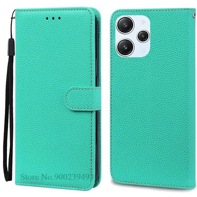 Xiaomi Redmi 12 Case Silicon Leather Wallet Flip Case jaoks Redmi 12 4G Cover Protector Telefoniümbrisele Redmi 12 5G Coque Funda jaoks