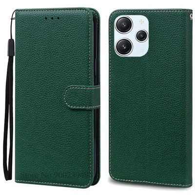 Xiaomi Redmi 12 Case Silicon Leather Wallet Flip Case jaoks Redmi 12 4G Cover Protector Telefoniümbrisele Redmi 12 5G Coque Funda jaoks