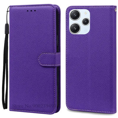 Xiaomi Redmi 12 Case Silicon Leather Wallet Flip Case jaoks Redmi 12 4G Cover Protector Telefoniümbrisele Redmi 12 5G Coque Funda jaoks