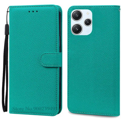 Xiaomi Redmi 12 Case Silicon Leather Wallet Flip Case jaoks Redmi 12 4G Cover Protector Telefoniümbrisele Redmi 12 5G Coque Funda jaoks