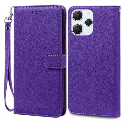 Xiaomi Redmi 12 Case Silicon Leather Wallet Flip Case jaoks Redmi 12 4G Cover Protector Telefoniümbrisele Redmi 12 5G Coque Funda jaoks