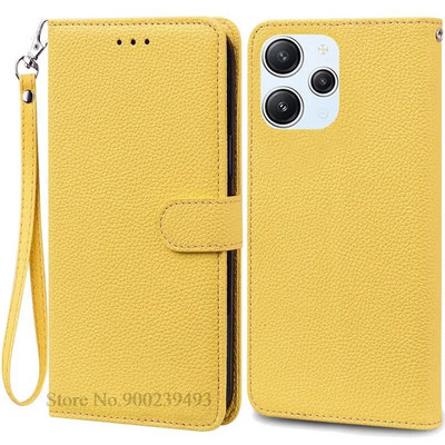 Xiaomi Redmi 12 Case Silicon Leather Wallet Flip Case jaoks Redmi 12 4G Cover Protector Telefoniümbrisele Redmi 12 5G Coque Funda jaoks