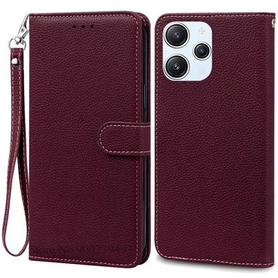 Xiaomi Redmi 12 Case Silicon Leather Wallet Flip Case jaoks Redmi 12 4G Cover Protector Telefoniümbrisele Redmi 12 5G Coque Funda jaoks