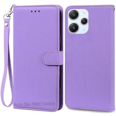 Xiaomi Redmi 12 Case Silicon Leather Wallet Flip Case jaoks Redmi 12 4G Cover Protector Telefoniümbrisele Redmi 12 5G Coque Funda jaoks