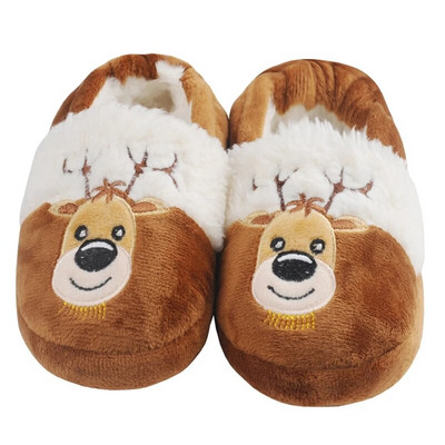 Šlepetės berniukui žiemai pliušiniai šilti animaciniai filmukai Kalėdų senelis Elnias Kalėdinės dovanos Vaikams Namai Batai Maži Vaikiški Avalynė