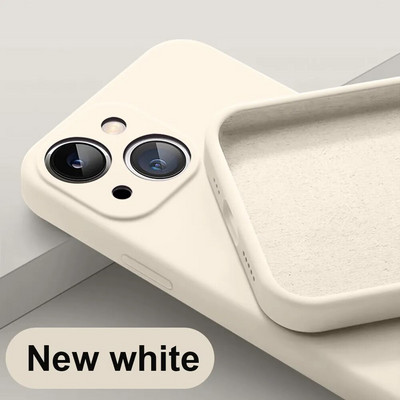 Τετράγωνη θήκη τηλεφώνου υγρής σιλικόνης για iPhone 13 14 Pro θήκη για iPhone 14 11 13 12 Pro Max XR XS 7 8 Plus Πίσω κάλυμμα προστασίας