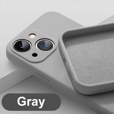 Τετράγωνη θήκη τηλεφώνου υγρής σιλικόνης για iPhone 13 14 Pro θήκη για iPhone 14 11 13 12 Pro Max XR XS 7 8 Plus Πίσω κάλυμμα προστασίας