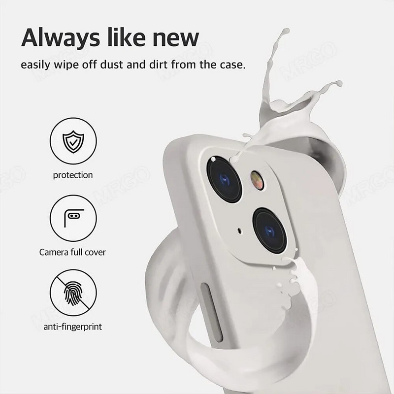 Τετράγωνη θήκη τηλεφώνου υγρής σιλικόνης για iPhone 13 14 Pro θήκη για iPhone 14 11 13 12 Pro Max XR XS 7 8 Plus Πίσω κάλυμμα προστασίας