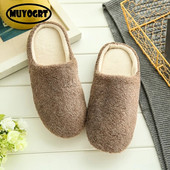 Vīrieši Sievietēm Ziemas Siltas Čības Plīša Mīļotājiem Mājas Čības Pāris Iekštelpu Pretslīdes Apavi Mājas Grīda Mīksta Apakšpuse Mēma Čības