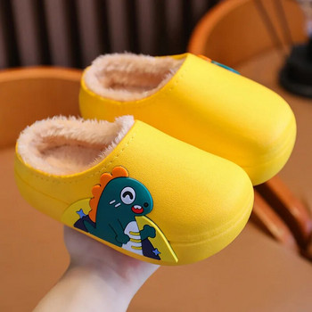 Детски топли памучни чехли Зимни PU анимационни детски чехли Момиче Бебе родител-дете Обувки Домашни вътрешни обувки Момче Обувка за спалня