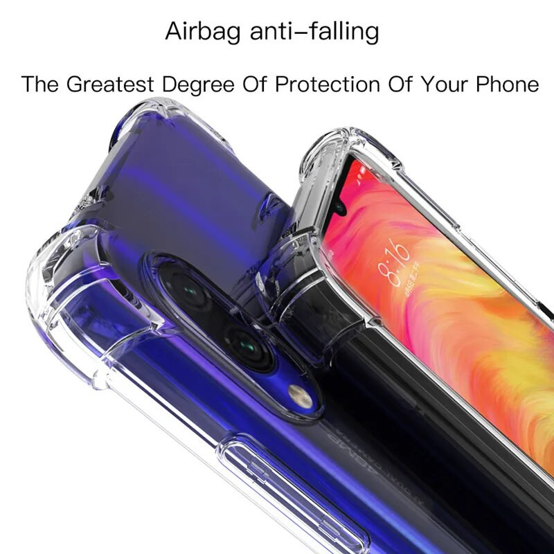 Για Xiaomi Redmi Note 7 Θήκη σιλικόνης Αντικραδασμική θήκη Redmi 7 Note 7 Pro Διαφανής προστατευτική θήκη Xiomi mi 9t note7 K20