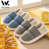 Karsti ziemas zābaki vīriešiem dūnu ūdensnecaurlaidīgi plīša čības Mājas unisex biezas platformas apavi Sieviešu pāri silti kokvilnas zābaki čības