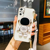 Astronaut Crossbody Lanyard tālruņa turētāja futrālis Xiaomi Redmi Note 11 Pro 12 8 8t 10 9 Pro Max 7 Redmi 9 9A 9T 9C statīva vāciņš