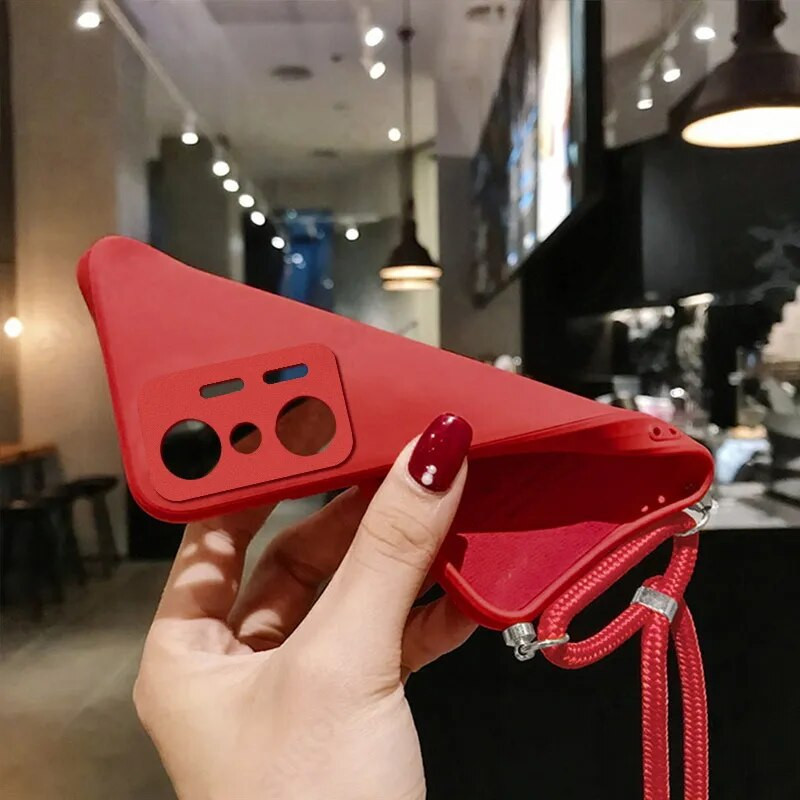 ar kakla siksnas šķidrā silikona futrālīti Xiaomi Mi 11 Lite 5G NE 10T 11T 12T 13T Poco M3 M4 F3 X5 Redmi Note 10 9 9s 8 Pro 11s