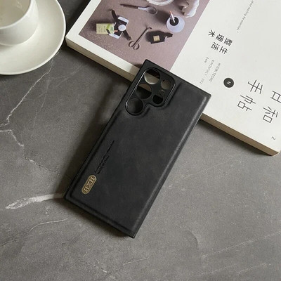 Μαγνήτης για Samsung Galaxy S24 S23 FE S22 S21 Ultra Plus Note 20 A15 A05 A54 A34 Θήκη Δερμάτινη Ματ Μαλακό Κέλυφος Πλήρους Προστασίας