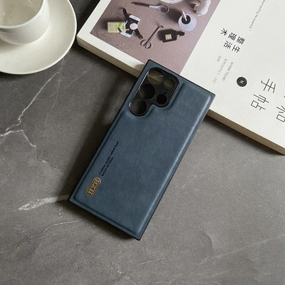 Μαγνήτης για Samsung Galaxy S24 S23 FE S22 S21 Ultra Plus Note 20 A15 A05 A54 A34 Θήκη Δερμάτινη Ματ Μαλακό Κέλυφος Πλήρους Προστασίας