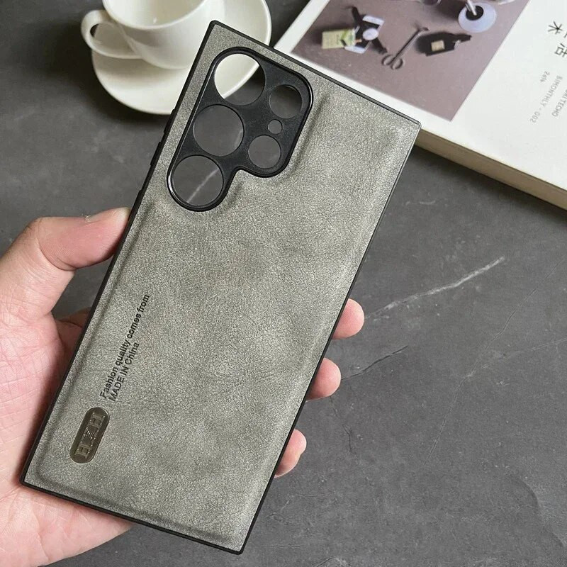 Μαγνήτης για Samsung Galaxy S24 S23 FE S22 S21 Ultra Plus Note 20 A15 A05 A54 A34 Θήκη Δερμάτινη Ματ Μαλακό Κέλυφος Πλήρους Προστασίας