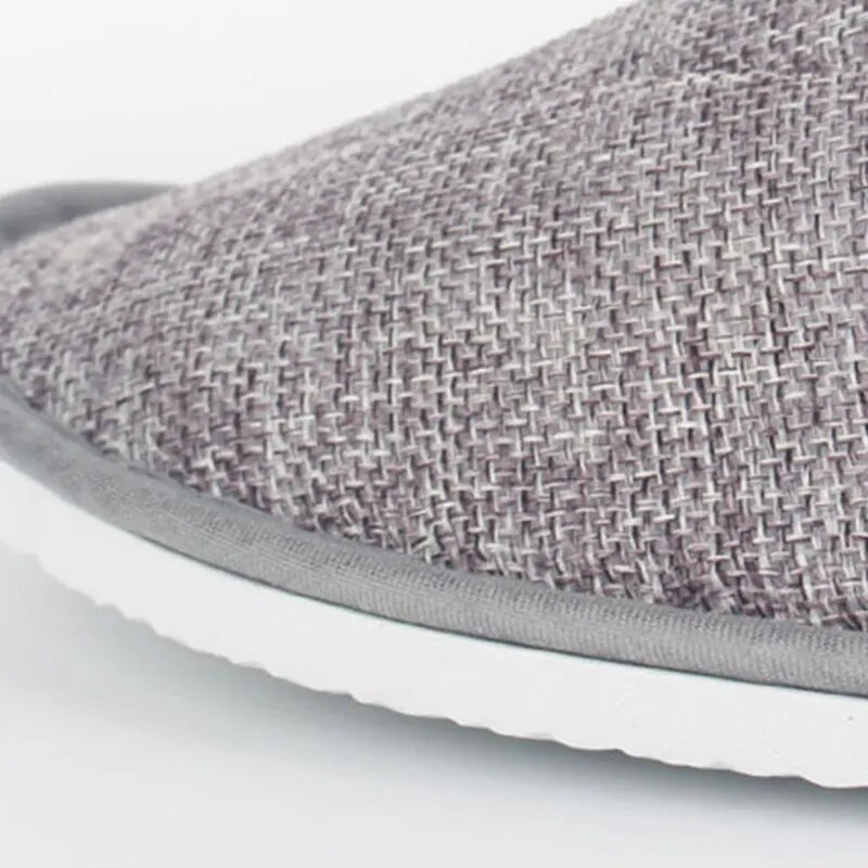 Naujos kasdieninės Unisex vidaus šlepetės Medvilninės lininės Minkštos Šlepetės Rudens Žiemos Atverčiamos Šlepetės Moteriškos Vyriškos Lininės Šlepetės Šlepetės
