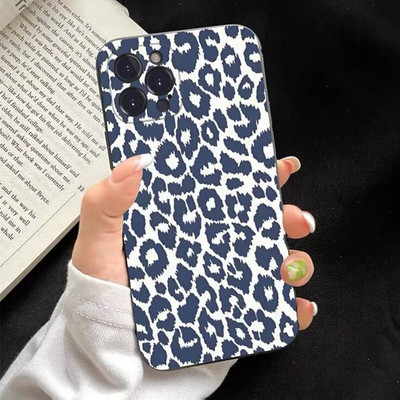 Leopard print Phone Case Silikone Soft priekš iphone 14 13 12 11 Pro Mini XS MAX 8 7 6 Plus X XS XR Cover
