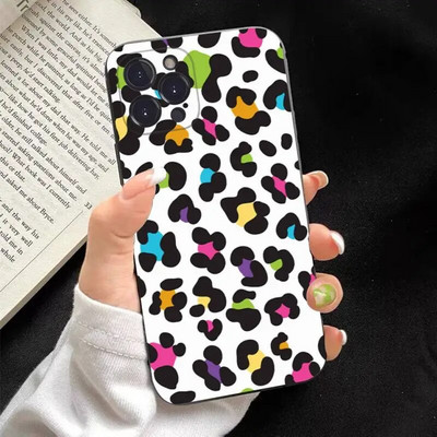 Leopard print Phone Case Silikone Soft priekš iphone 14 13 12 11 Pro Mini XS MAX 8 7 6 Plus X XS XR Cover
