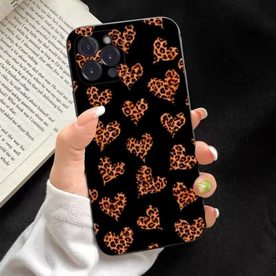 Leopard print Phone Case Silikone Soft priekš iphone 14 13 12 11 Pro Mini XS MAX 8 7 6 Plus X XS XR Cover