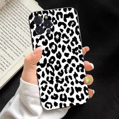 Leopard print Phone Case Silikone Soft priekš iphone 14 13 12 11 Pro Mini XS MAX 8 7 6 Plus X XS XR Cover