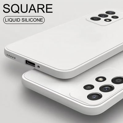 Θήκη Soft Square Liquid Silicone For Xiaomi Redmi Note 10 9 8 7 Pro 9S Redmi K40 K20 9A Mi 11 10 10T Pro Lite 9 SE Poco F3 Cover