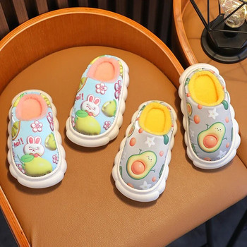 Χειμωνιάτικο αδιάβροχο καρτούν με μοτίβο φρούτων Παιδικές βελούδινες παντόφλες Μαλακή αντιολισθητική σόλα Ζεστή αντιολισθητική σόλα Βρεφικά αγόρια κορίτσια για εσωτερικούς χώρους σπίτι βαμβακερά παπούτσια