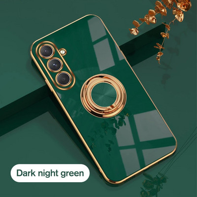 Plating Gold Frame TPU Soft Cover za Samsung Galaxy A54 5G Case Samsung A54 A14 A34 A 54 2023 Magnetski držač Prsten Protect Funda