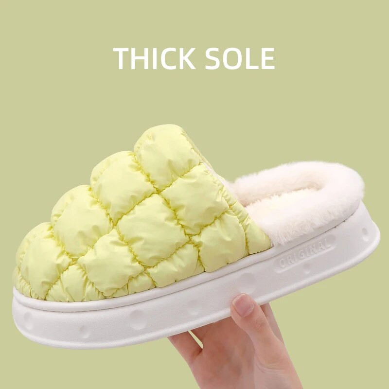 Ziemas kokvilnas plīša čības vīriešiem iekštelpās, mīksts, biezs papēdis, neslīdošs, pūkains, silts, gudrs dizains