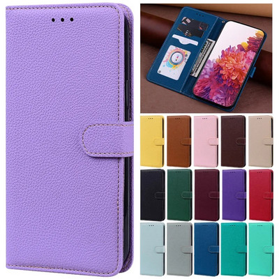 Candy Color PU odinis atverčiamas stovas telefono dėklas, skirtas Samsung Galaxy S6 S7 Edge S8 S9 S10 S20 Plus Ultra S 20 FE S10E piniginės dangtelis