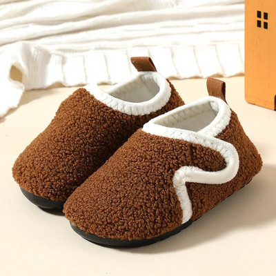 Παιδικά βαμβακερά παπούτσια Winter Baby Thicken Warm Home Shoes Boys Plus Cashmere Αντιολισθητικά Οικογενειακά Παπούτσια Κορίτσια Παπούτσια με γάντζο