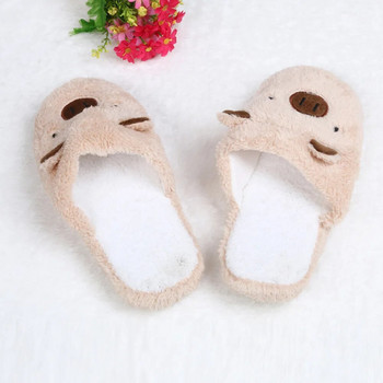Дамски зимни чехли Chinelos Pantufas Adulto Fashion Lovely Bear Pig Домашни домашни чехли с кожа Нови домашни обувки за жени