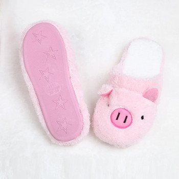 Дамски зимни чехли Chinelos Pantufas Adulto Fashion Lovely Bear Pig Домашни домашни чехли с кожа Нови домашни обувки за жени