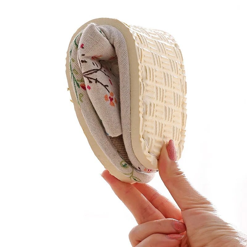 Puuvillane linane naiste sussid suvised lamedad Eva pehmed kerged Four Seasons põrand Kodusussid naistele tasuta kohaletoimetamine