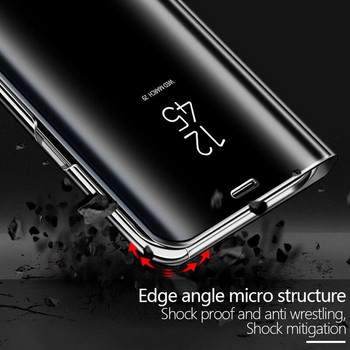 Калъф за телефон с флип стойка Clear View Mirror за iPhone 13 11 12 Mini Pro Max 8 7 6 6s Plus за iPhone X XR XS Max SE 2020 Cover